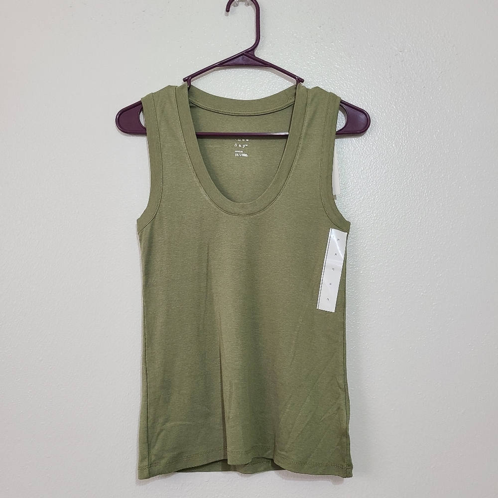 A New Day Olive Green Tank Top NWT